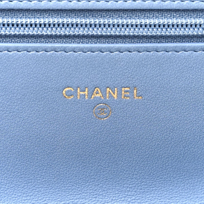 Chanel Denim Quilted Reissue Wallet On Chain WOC Blue 6 of 12