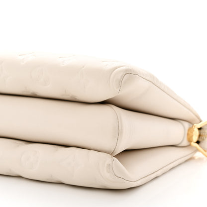 Louis Vuitton Lambskin Embossed Monogram Coussin PM Cream 9 of 9