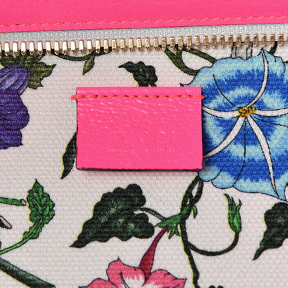 Gucci Canvas Medium Flora Tote Fuchsia 6 of 10