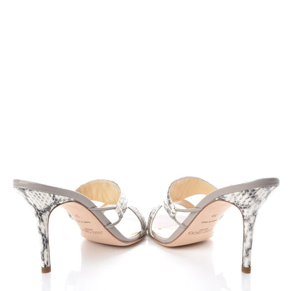 Jimmy Choo Elaphe Ness Triangle Sandals 38 Natural 6 of 10