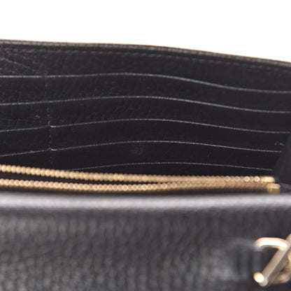 Gucci Dollar Calfskin Interlocking G Chain Wallet Black 8 of 14