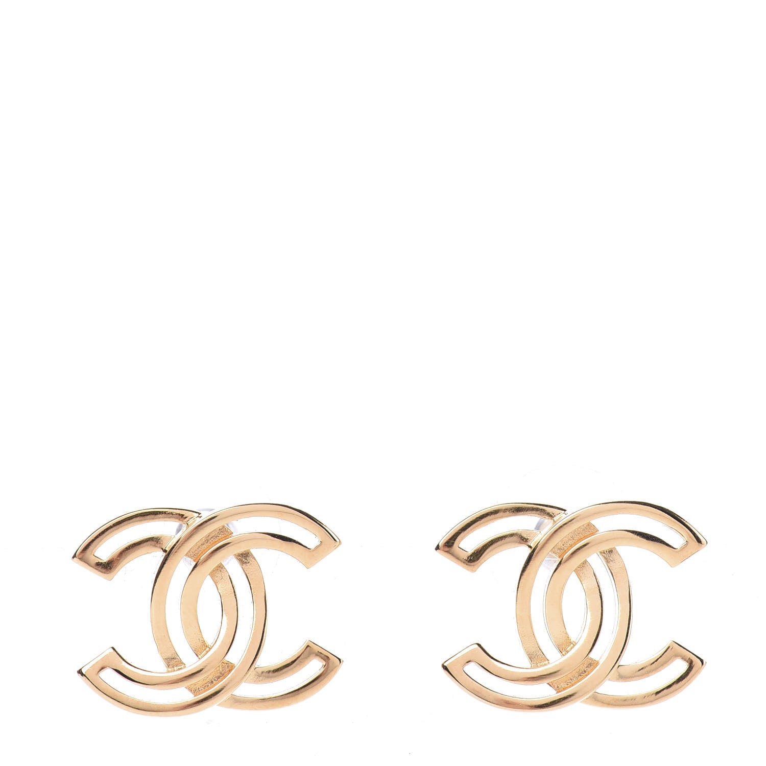 Chanel Metal Obazine CC Earrings Gold 1 of 7