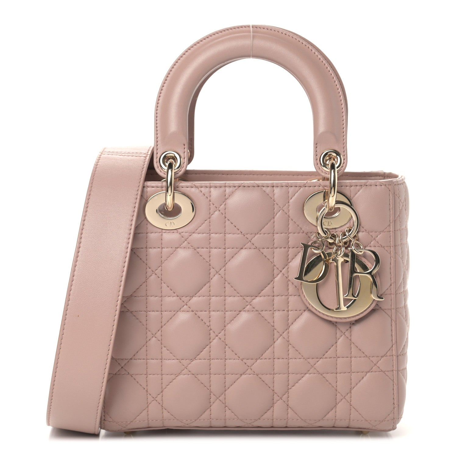 Christian Dior Lambskin Cannage Small Lady Dior Pink 1 of 11