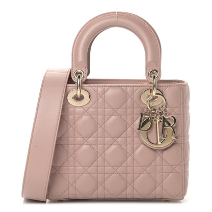 Christian Dior Lambskin Cannage Small Lady Dior Pink 1 of 11