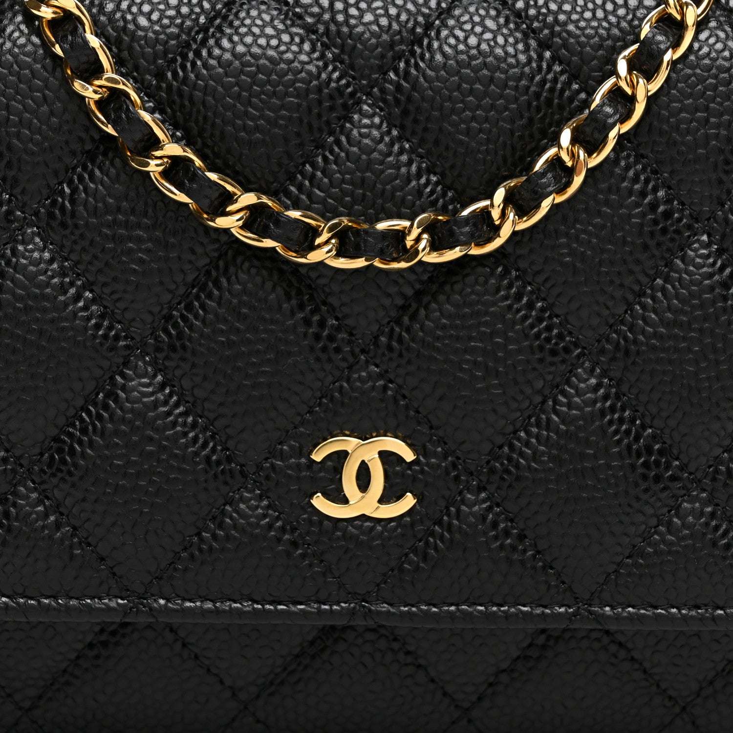Chanel Caviar Quilted Wallet on Chain WOC Black 9 of 11