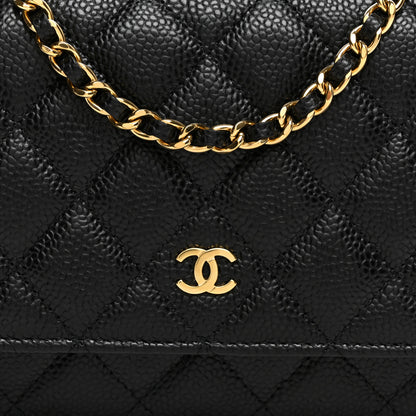 Chanel Caviar Quilted Wallet on Chain WOC Black 9 of 11