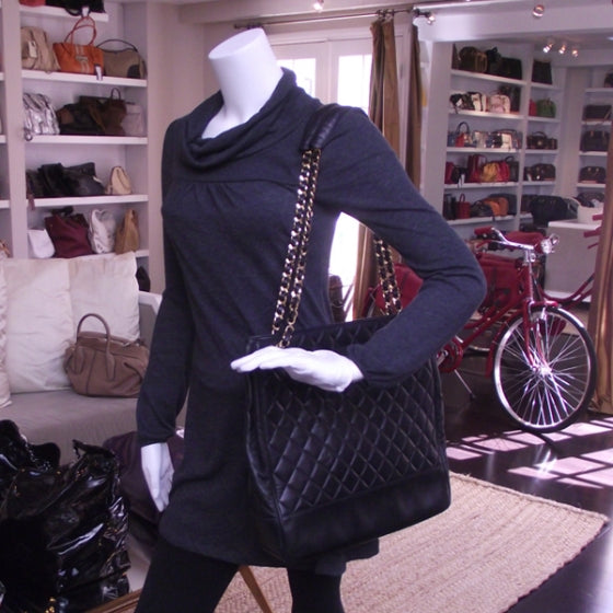 Chanel Vintage Quilted Shopping Tote 2 of 13