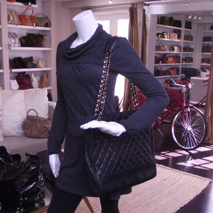 Chanel Vintage Quilted Shopping Tote 2 of 13