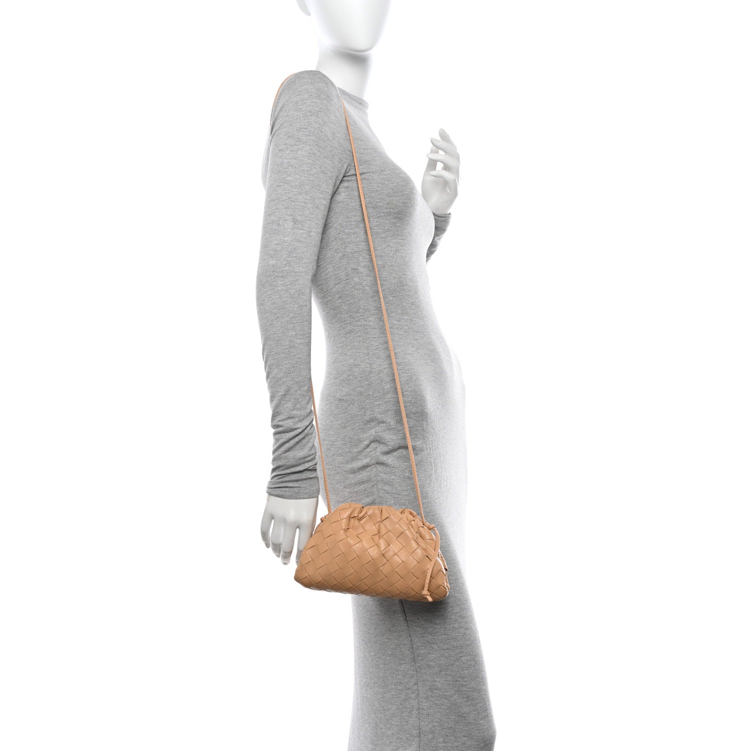 Bottega Veneta Nappa Intrecciato The Mini Pouch Almond 2 of 13