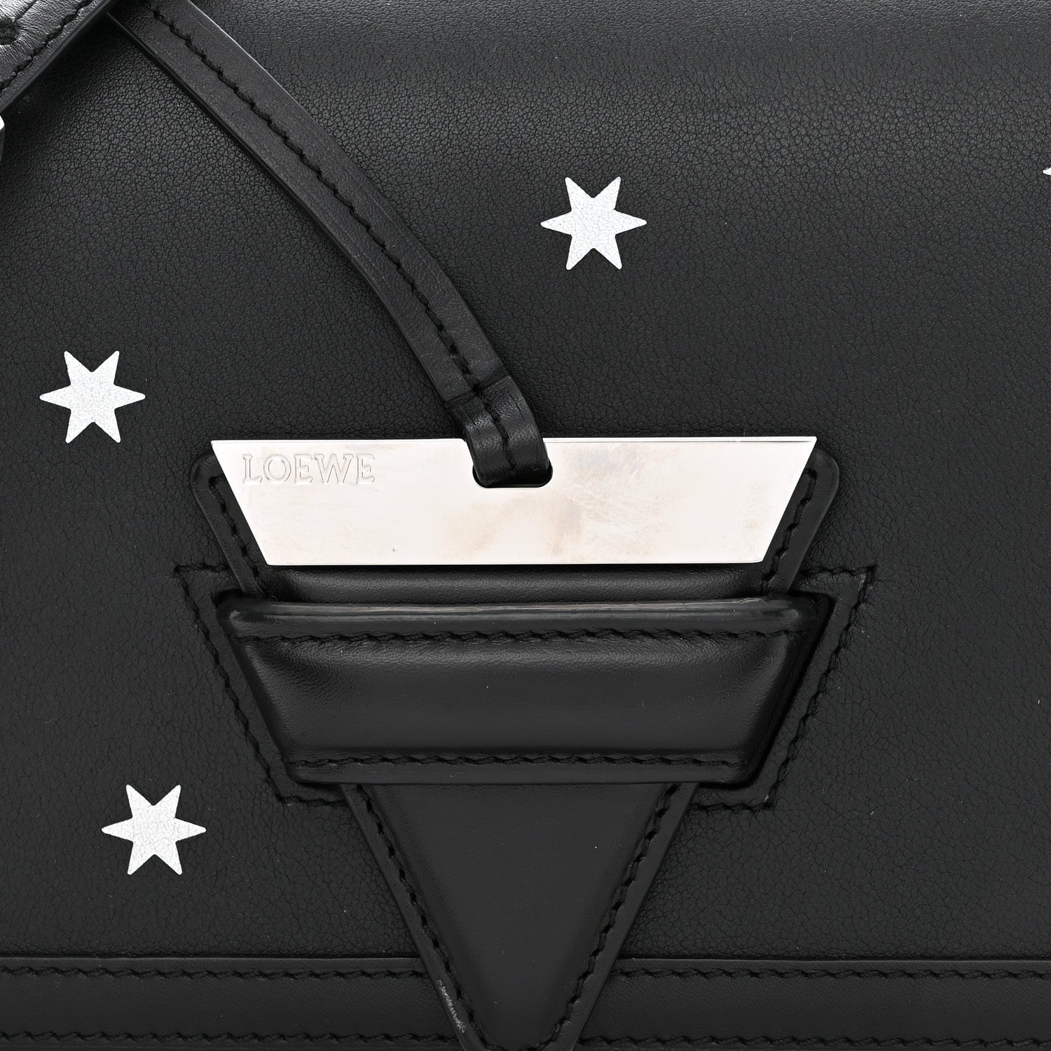 Loewe Calfskin Stars Medium Barcelona Shoulder Bag Black 7 of 9