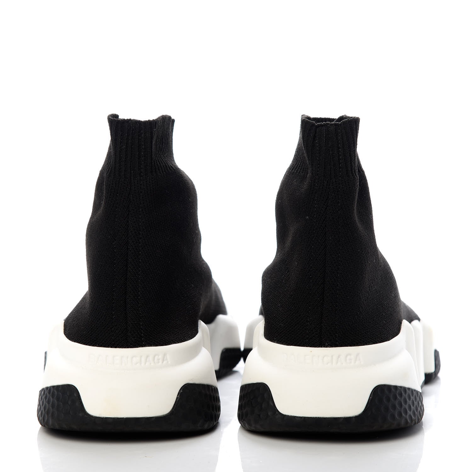 Balenciaga Neoprene Knit Womens Speed Sneakers 36 Black White 5 of 9