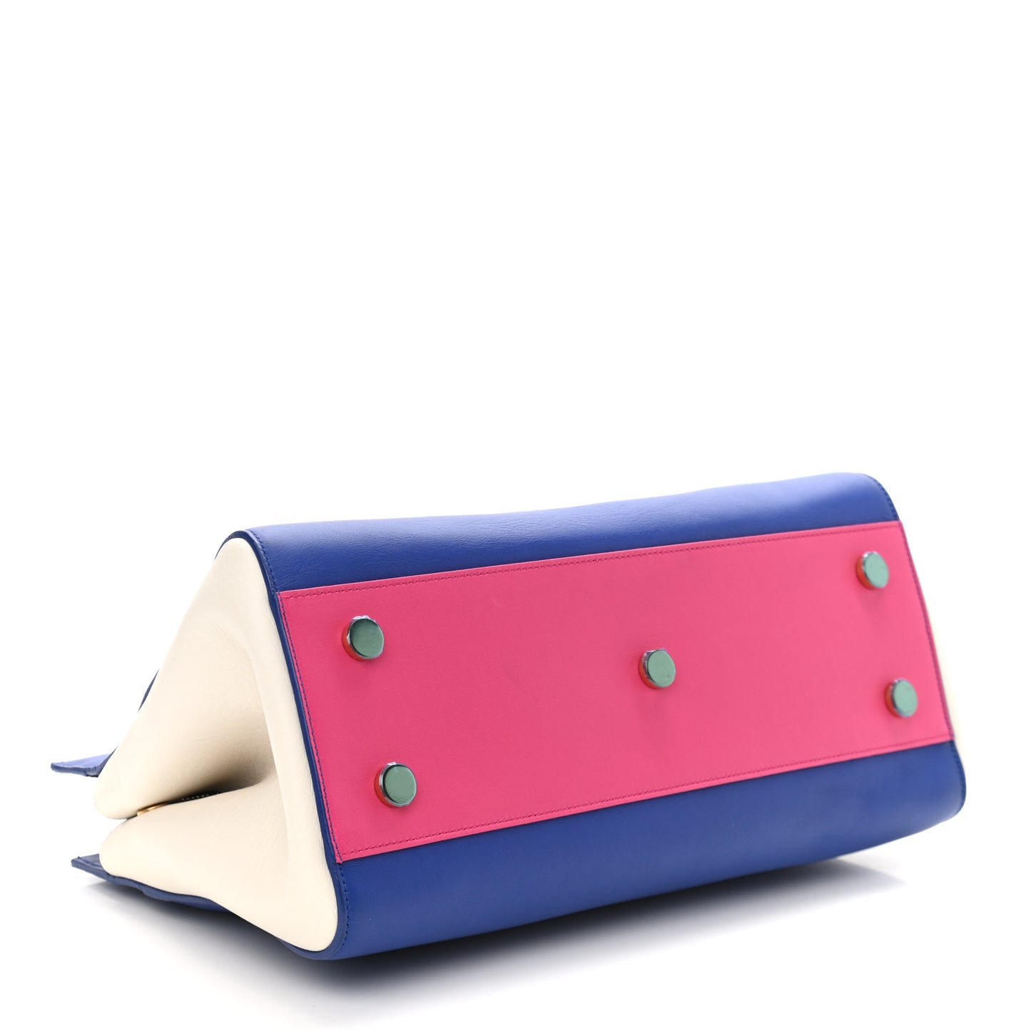 Calfskin Small Cabas Rive Gauche Blue White Pink