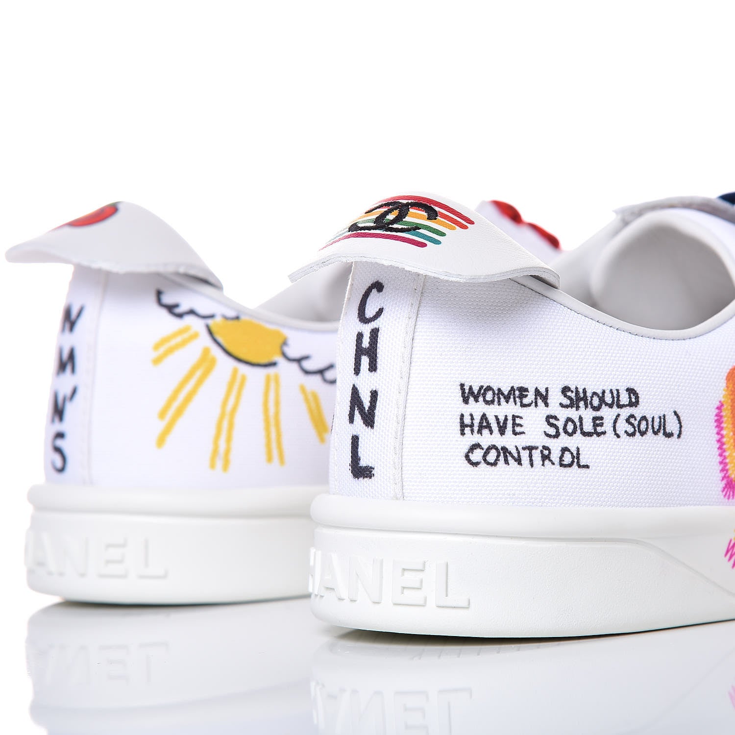 Chanel x Pharrell Williams Mens Calfskin Sneakers 45 White 11 of 17