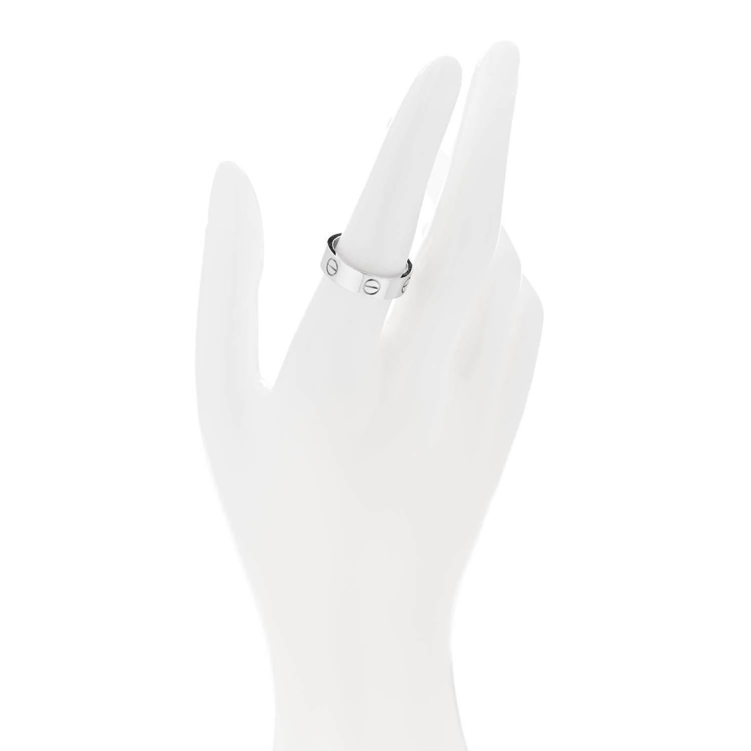 Cartier 18K White Gold 5.5mm LOVE Ring 56 7.5 2 of 4