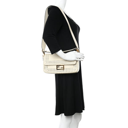 Fendi Vitello King Ceylon Woven Baguette White Ice 2 of 9