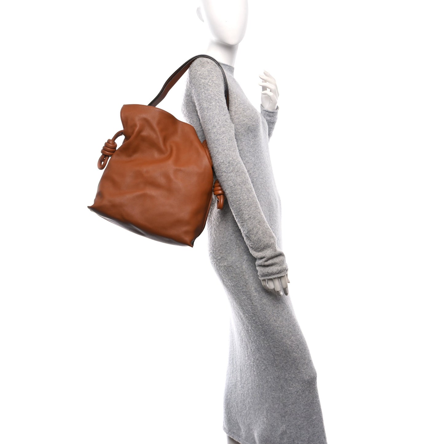 Nappa Calfskin Flamenco Knot Bag Tan