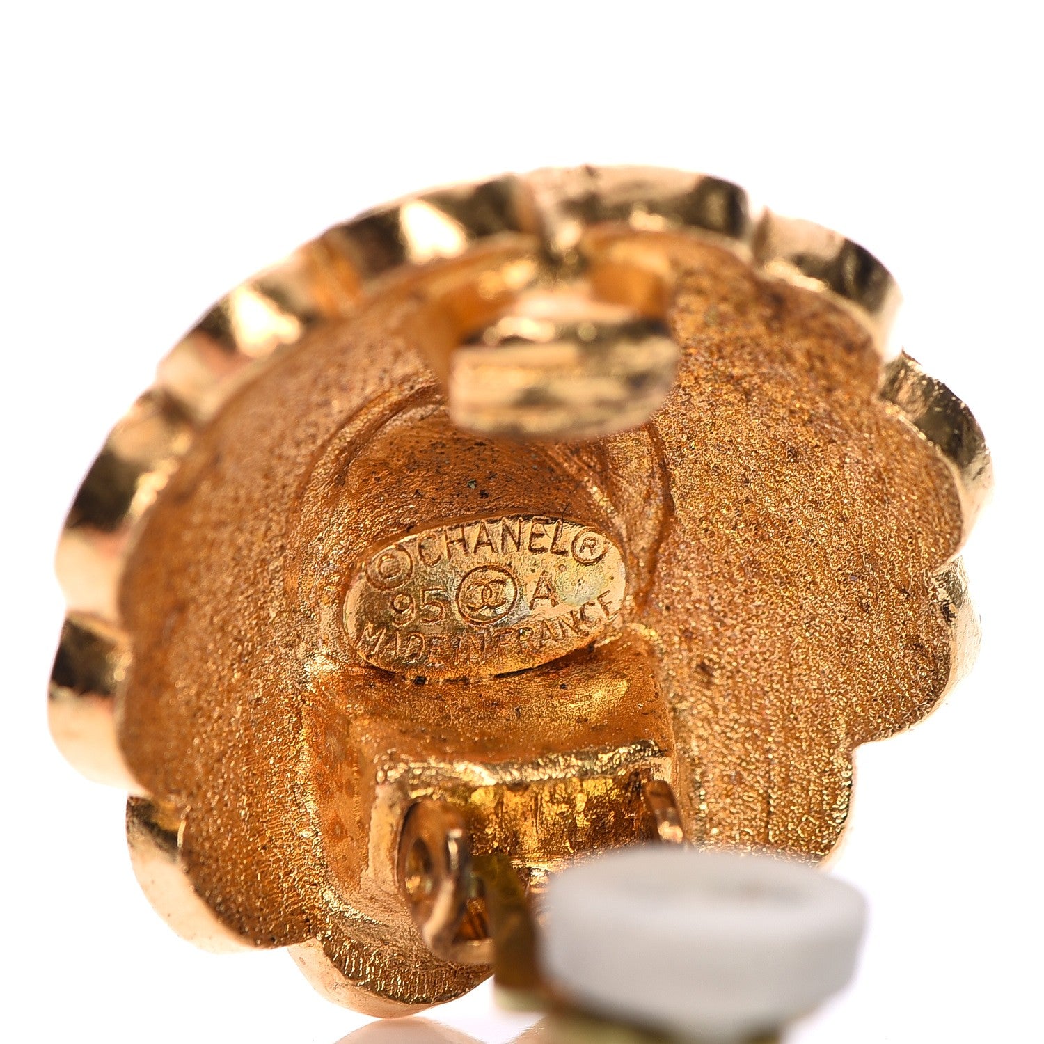 Chanel CC Clip On Earrings Gold 4 of 4