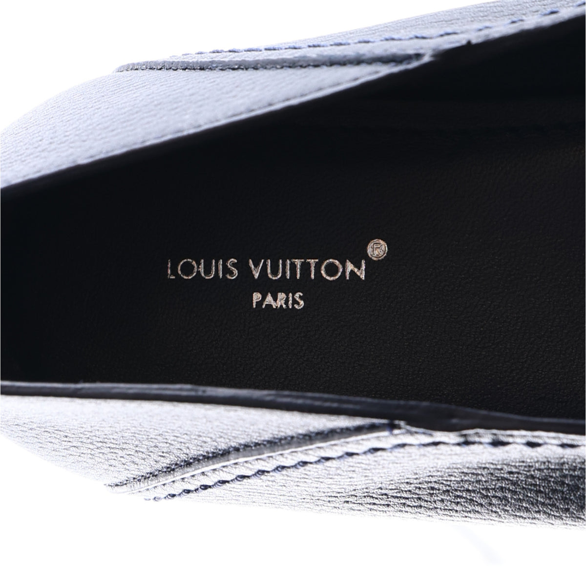 Louis Vuitton Grained Calfskin Ivy Loafers 40.5 Navy Blue 9 of 10