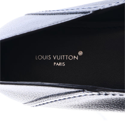 Louis Vuitton Grained Calfskin Ivy Loafers 40.5 Navy Blue 9 of 10