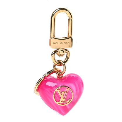 Louis Vuitton LV Heart Bag Charm Key Holder Pink 1 of 5