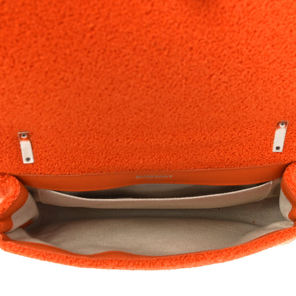 Burberry Cotton Terry Cloth Quilted Small Lola Bag Orange 5 of 11