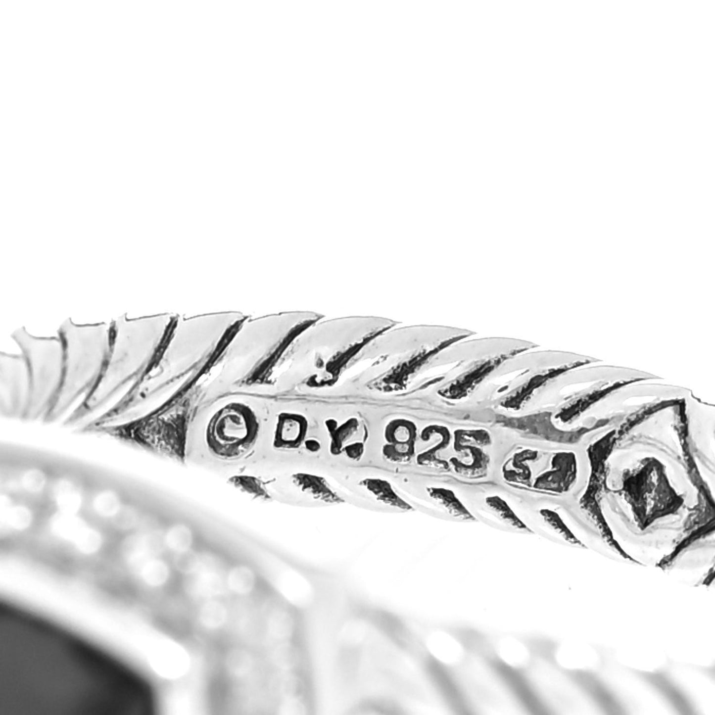 Sterling Silver Diamond Black Orchid 7mm Petite Albion Ring 52 6