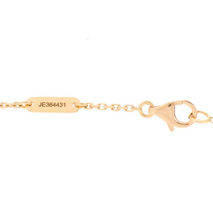 Van Cleef & Arpels 18K Rose Gold Diamond Pink Porcelain Vintage Alhambra Pendant Necklace 5 of 5