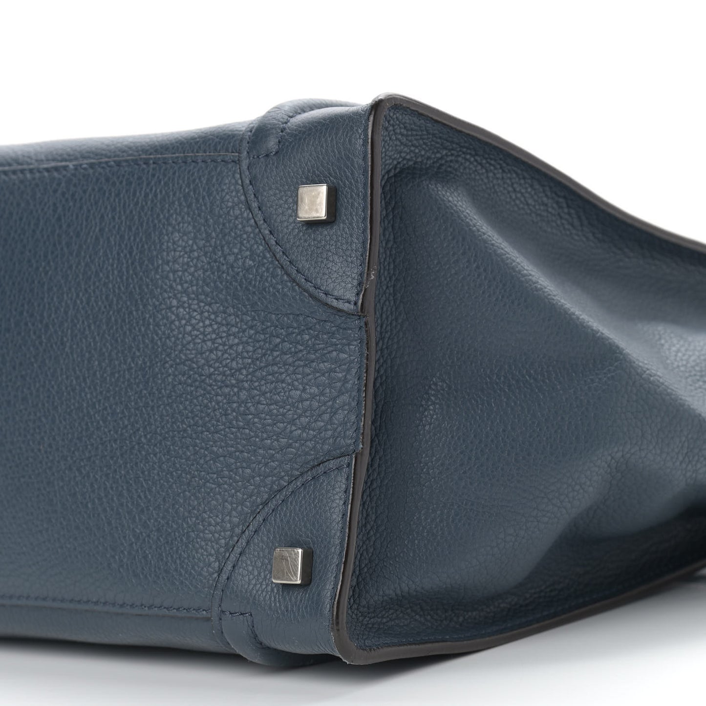 Drummed Calfskin Mini Luggage Blue