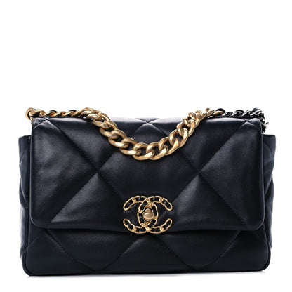 Chanel Lambskin Quilted Medium Chanel 19 Flap Black 1 of 10