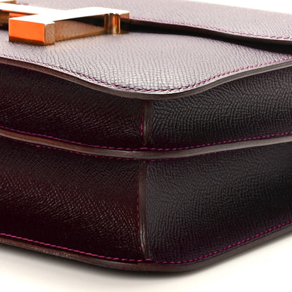 Hermes Epsom Horseshoe Constance 24 Raisin Gris Mouette 9 of 10
