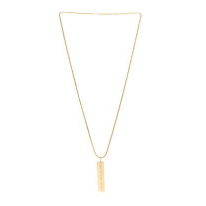 Tiffany 18K Yellow Gold 1837 Bar Pendant Necklace 3 of 6