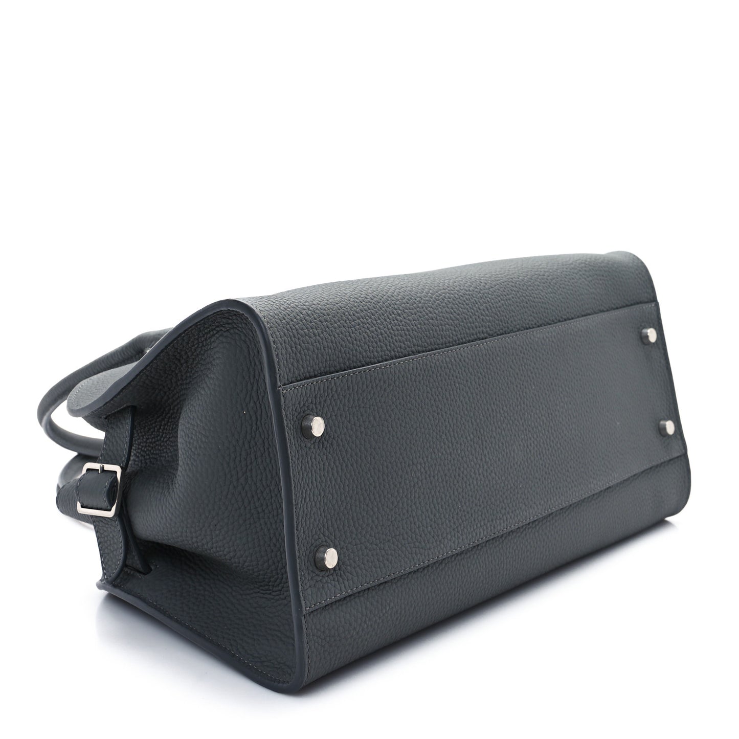 Grained Calfskin Margaux Shoulder 12 Timouse Grey