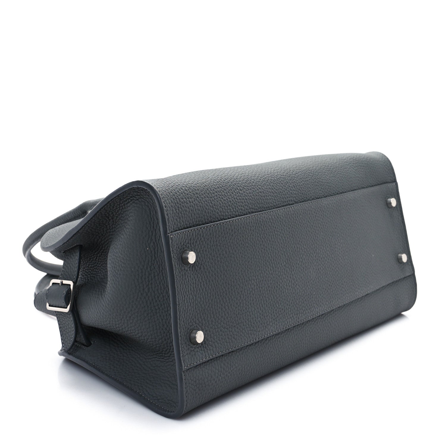 The Row Grained Calfskin Margaux Shoulder 12 Timouse Grey 4 of 10