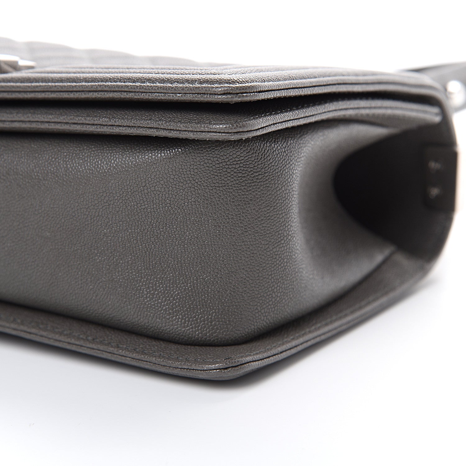 Chanel Caviar Quilted Medium Boy Flap Grey 9 of 10