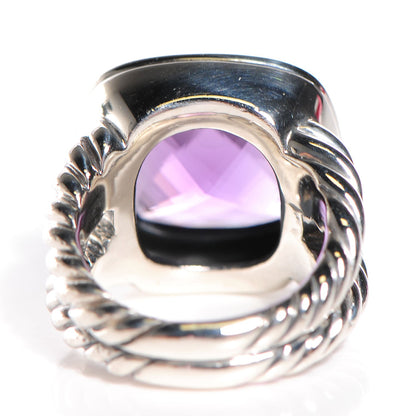 David Yurman Sterling Silver Amethyst 14mm Albion Ring 52 6 3 of 5