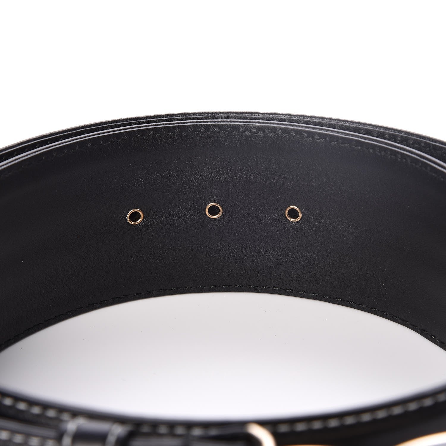 Chanel Calfskin Stitched CC Belt 85 34 Black 5 of 9