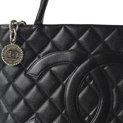 Chanel Caviar Quilted Medallion Tote Black 10 of 12