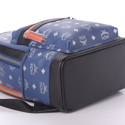 MCM Visetos Reflective Nylon Small Resnick Backpack Blue 5 of 8
