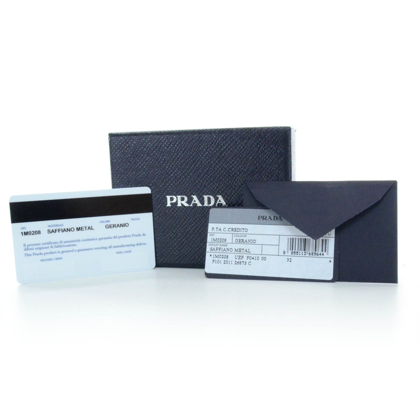 Saffiano Metal Card Case Geranio