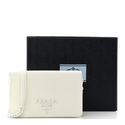 Prada Saffiano Lux Crossbody Bag White 12 of 12