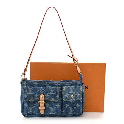 Louis Vuitton Monogram Pochette Accessories Cargo  Blue Denim 10 of 10