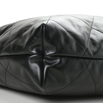 Chanel Shiny Calfskin Quilted Large Chanel 22 Black 10 of 11