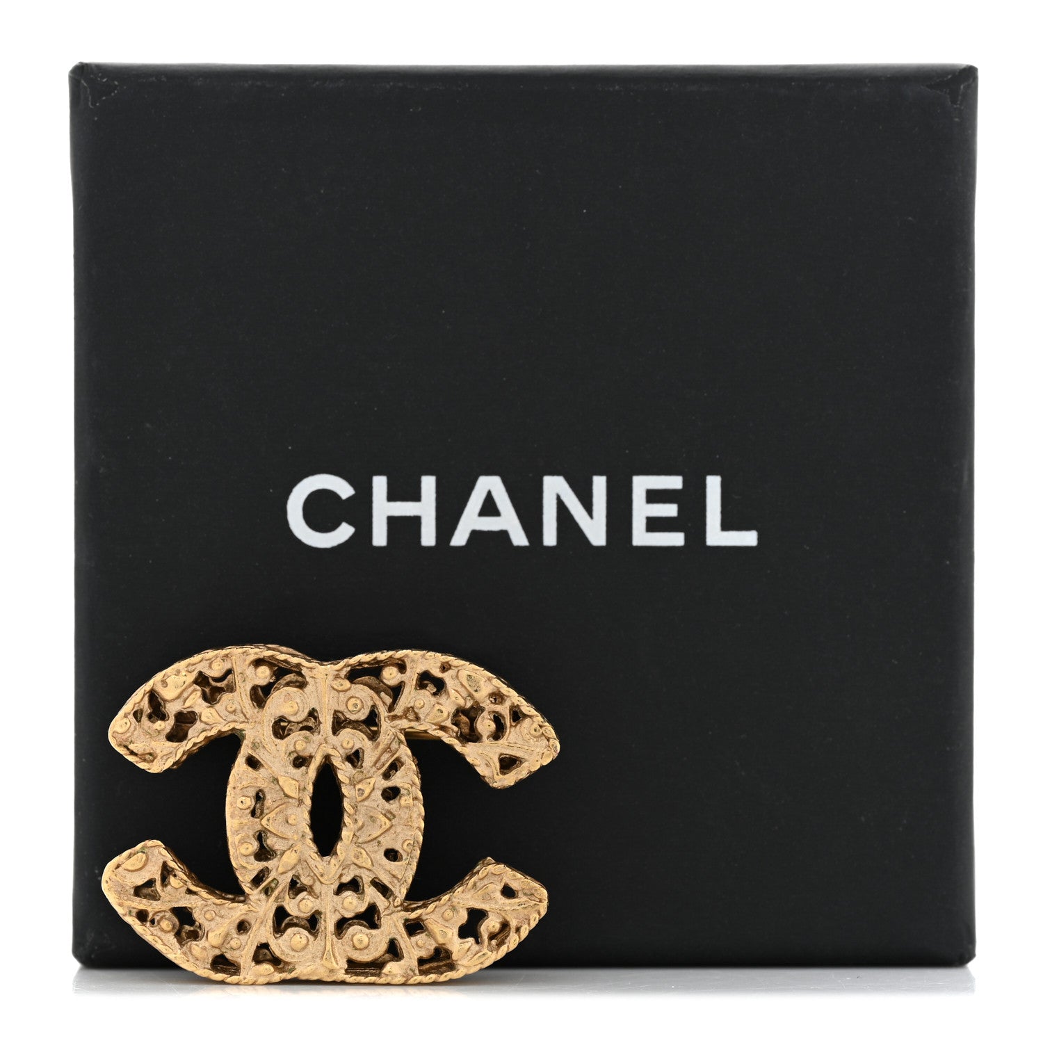 Chanel Chain CC Brooch Gold 5 of 5