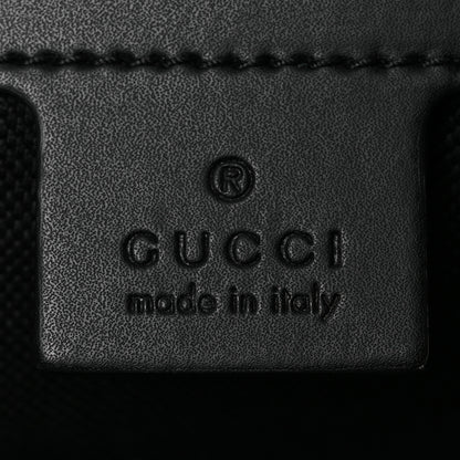 Gucci Soft GG Supreme Monogram Appia Calfskin Web Large Carry On Duffle Bag Black Grey 5 of 13