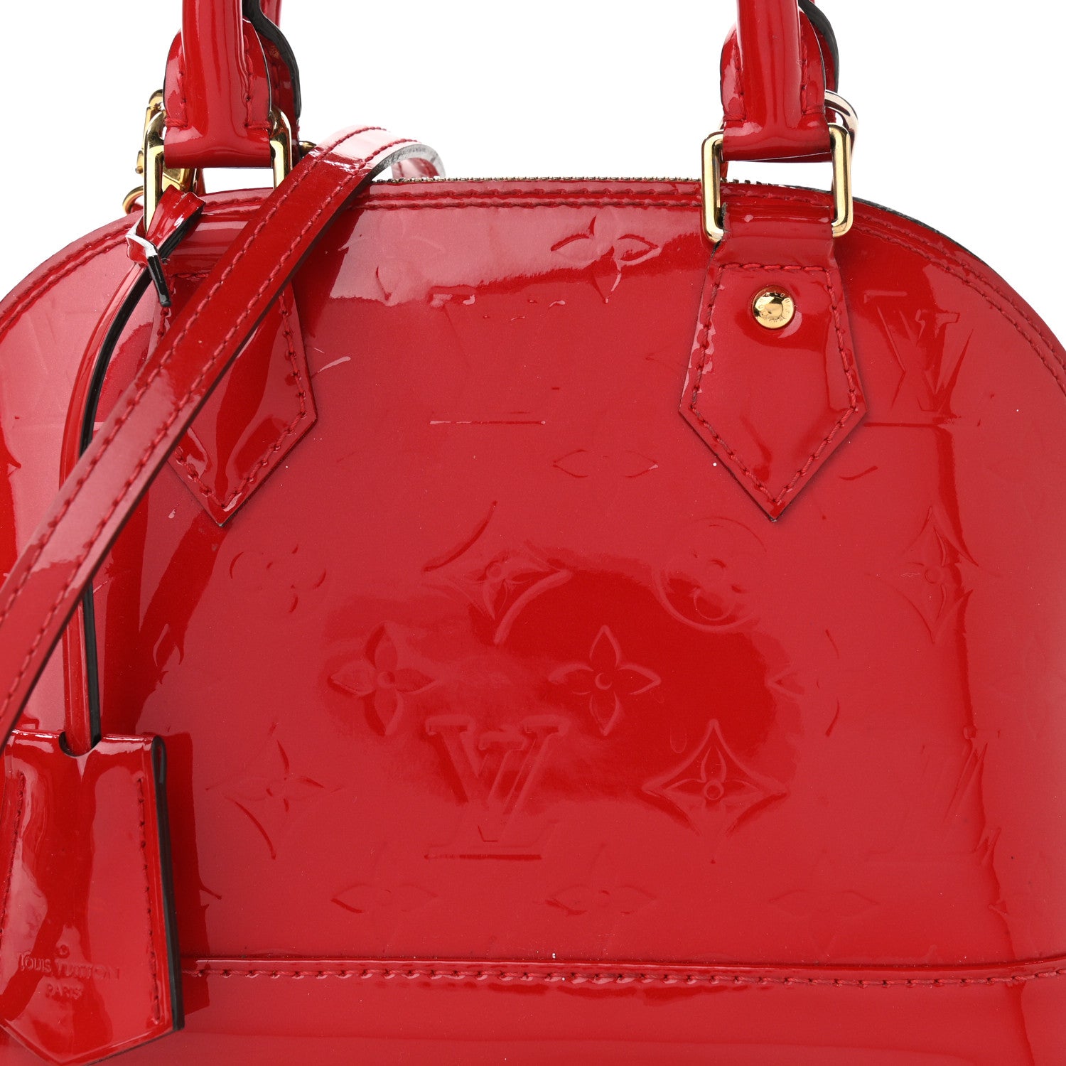 Louis Vuitton Vernis Alma BB Cherry 8 of 12