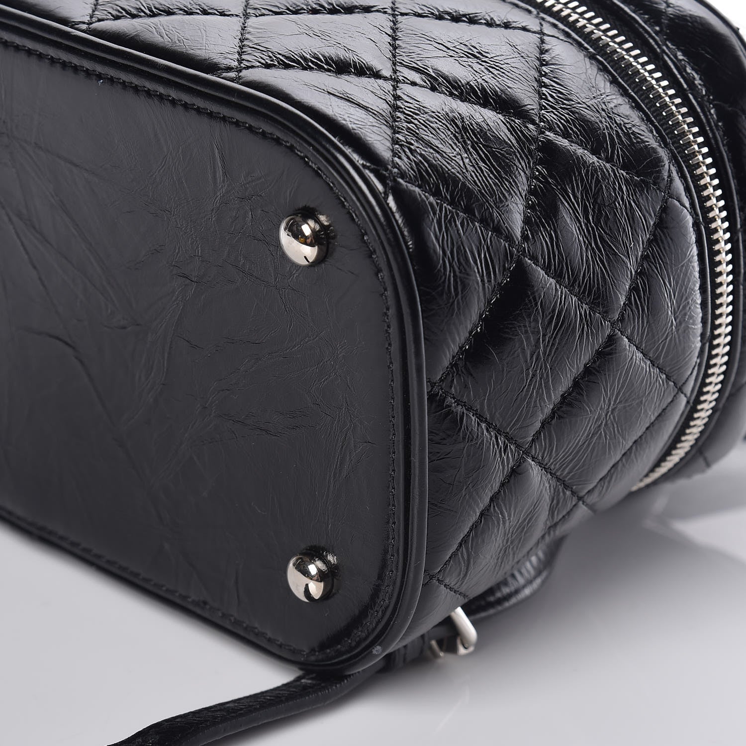 Chanel Crumpled Calfskin PVC Quilted Aquarium Backpack Black 6 of 9