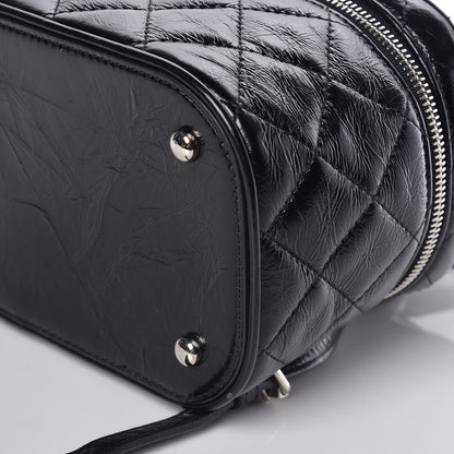 Chanel Crumpled Calfskin PVC Quilted Aquarium Backpack Black 6 of 9