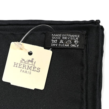 Hermes Silk Paris Modiste Scarf 90 Black Multicolor 3 of 5