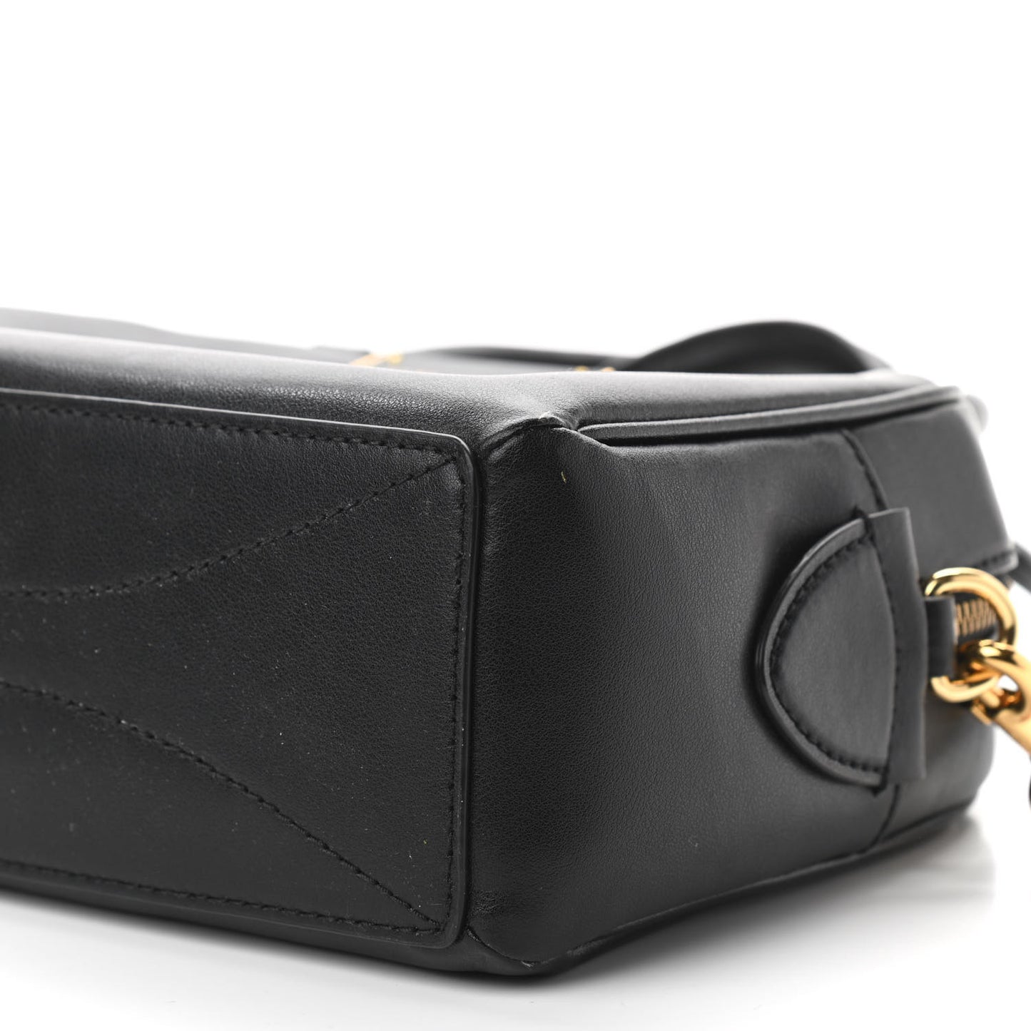 Calfskin Voyager Square Mini Satchel Black