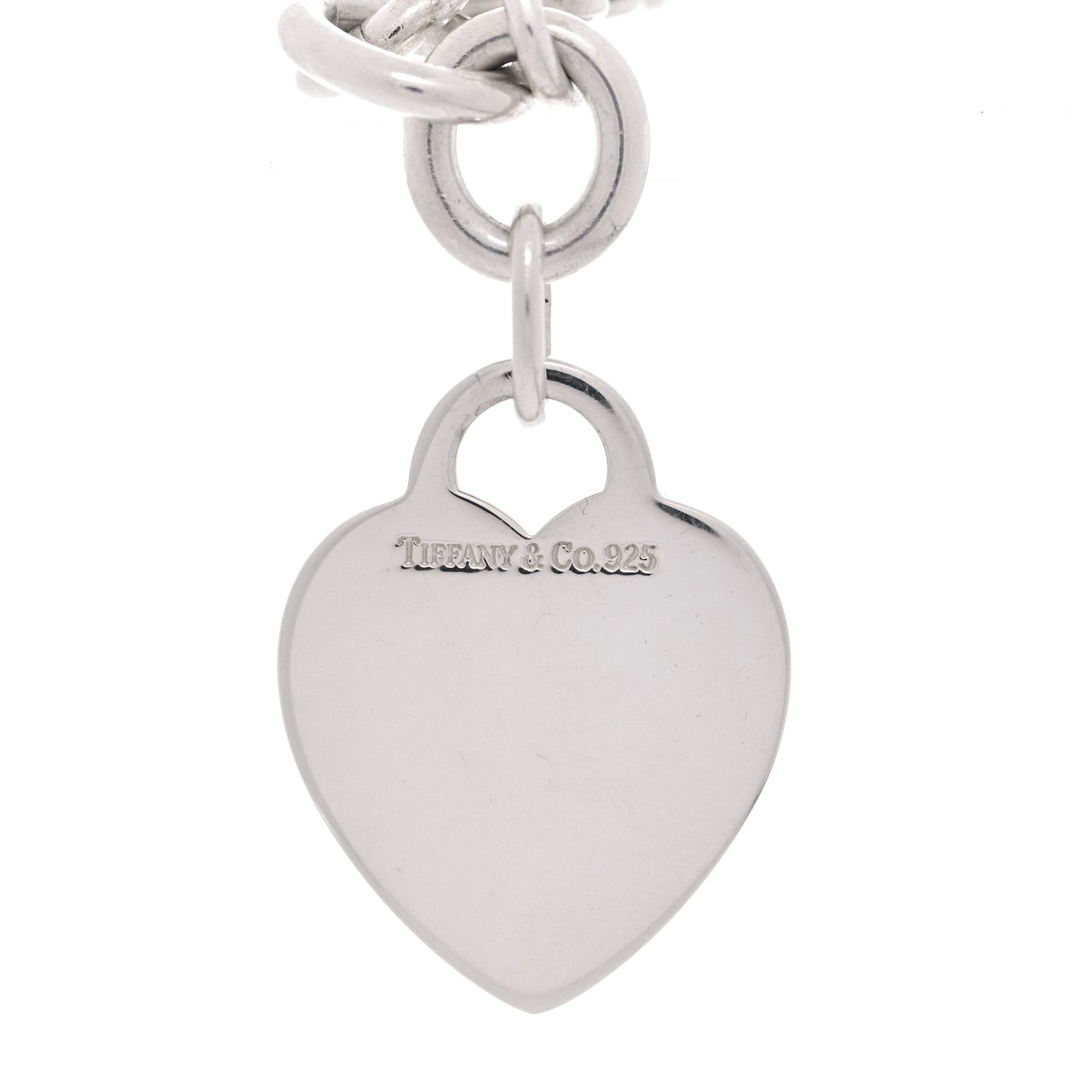 Tiffany Sterling Silver Heart Tag Charm Bracelet 5 of 6